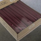 Box of 30 x 24.5cm Burgundy Wine Red Dinner Candles